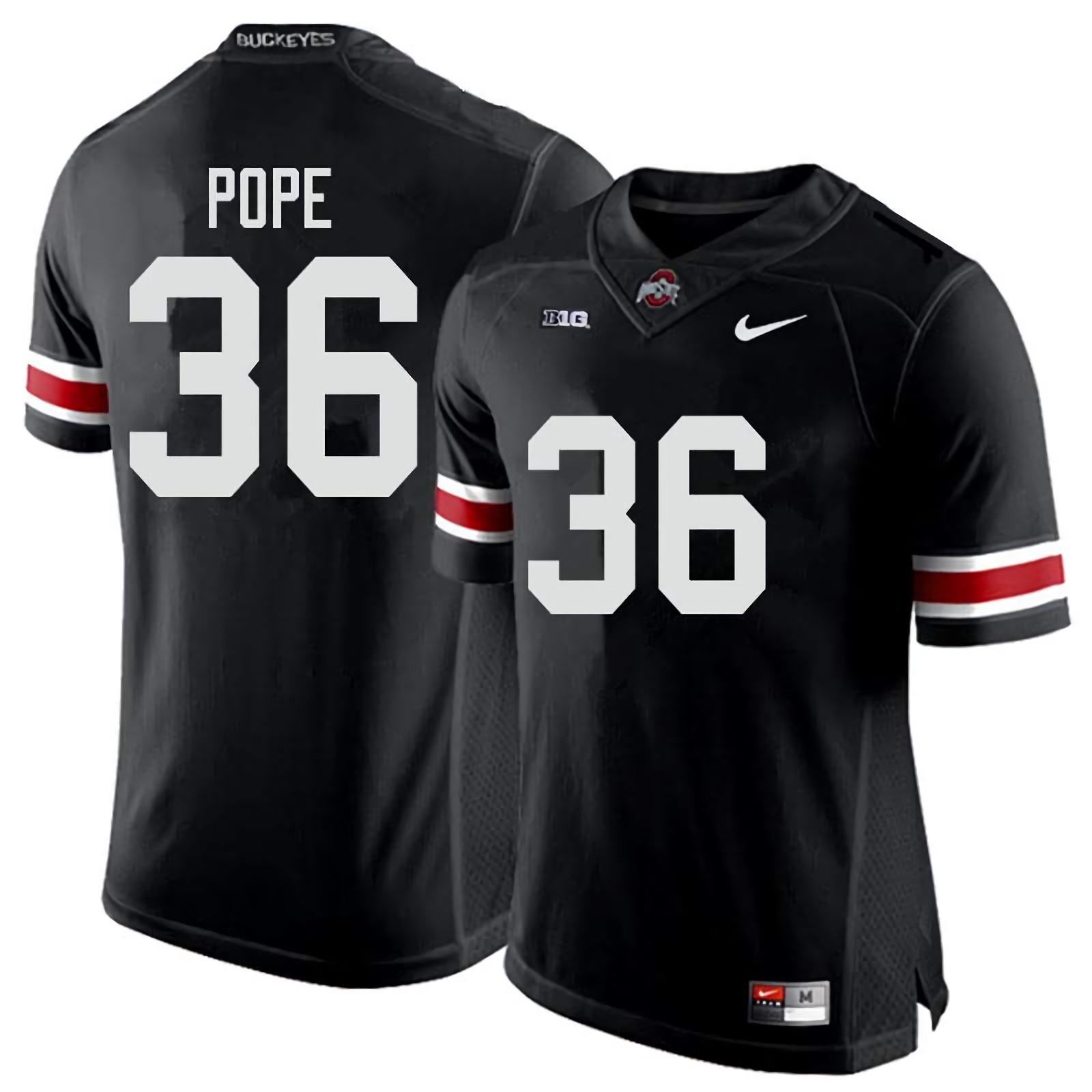 K'Vaughan Pope Ohio State Buckeyes Men's NCAA #36 Nike Black College Stitched Football Jersey AAZ7856WR